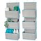 mDesign Fabric Over Door Hanging Storage Organizer, 3 Pockets, 2 Pack